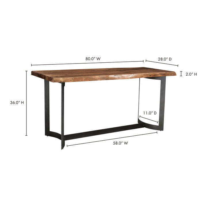 American Home Furniture | Moe's Home Collection - Bent Counter Table Smoked