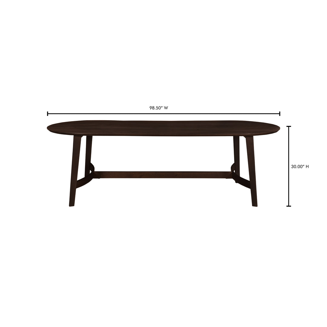 American Home Furniture | Moe's Home Collection - Trie Dining Table Large Dark Brown