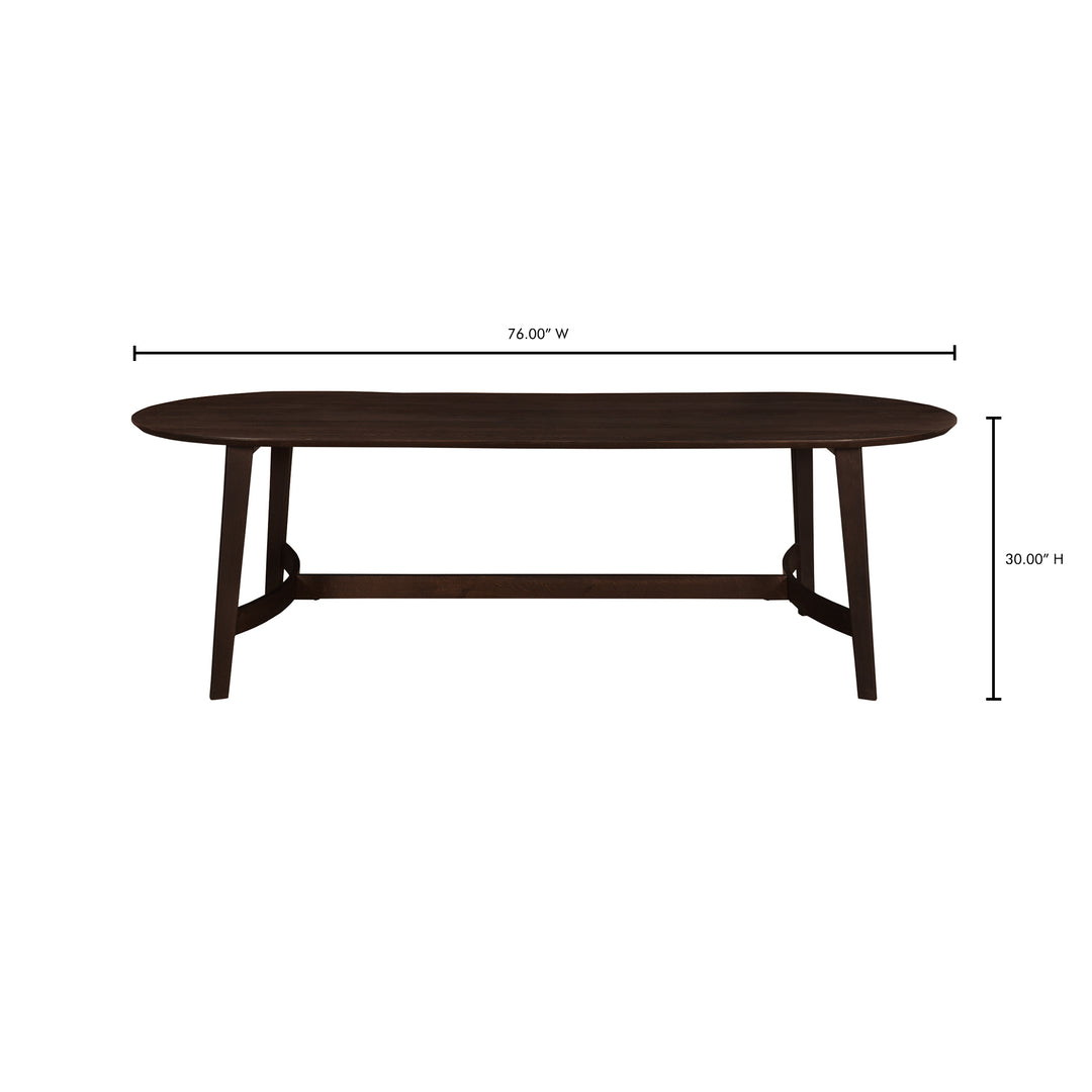 American Home Furniture | Moe's Home Collection - Trie Dining Table Small Dark Brown