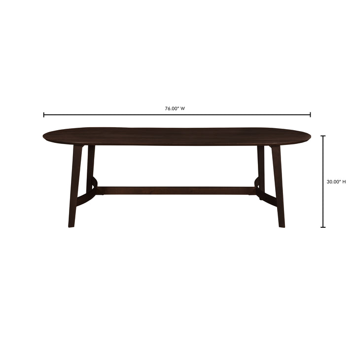 American Home Furniture | Moe's Home Collection - Trie Dining Table Small Dark Brown