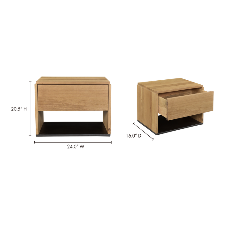 American Home Furniture | Moe's Home Collection - Quinton Nightstand Natural Oak