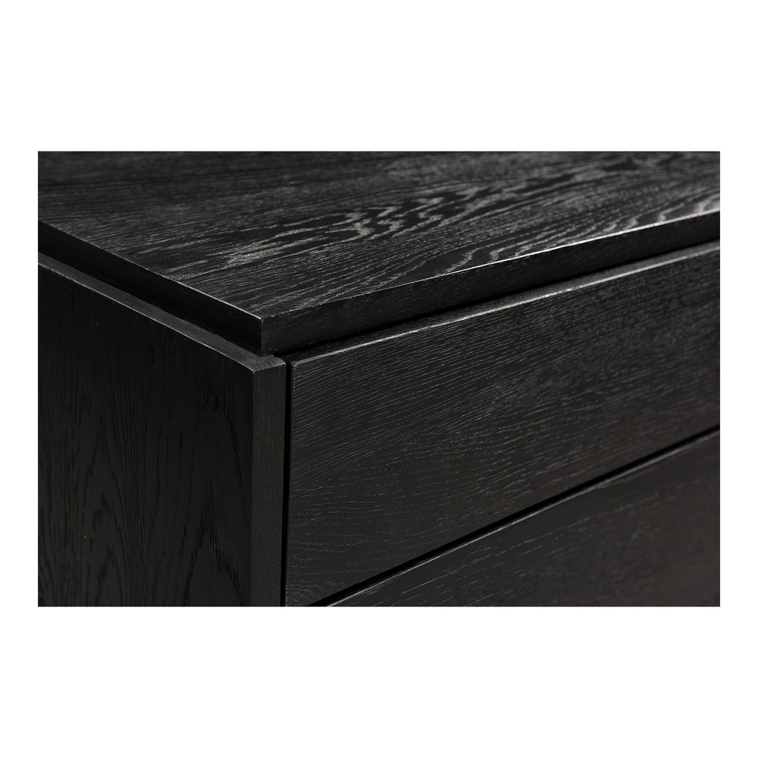 American Home Furniture | Moe's Home Collection - Quinton 3 Drawer Nightstand Black