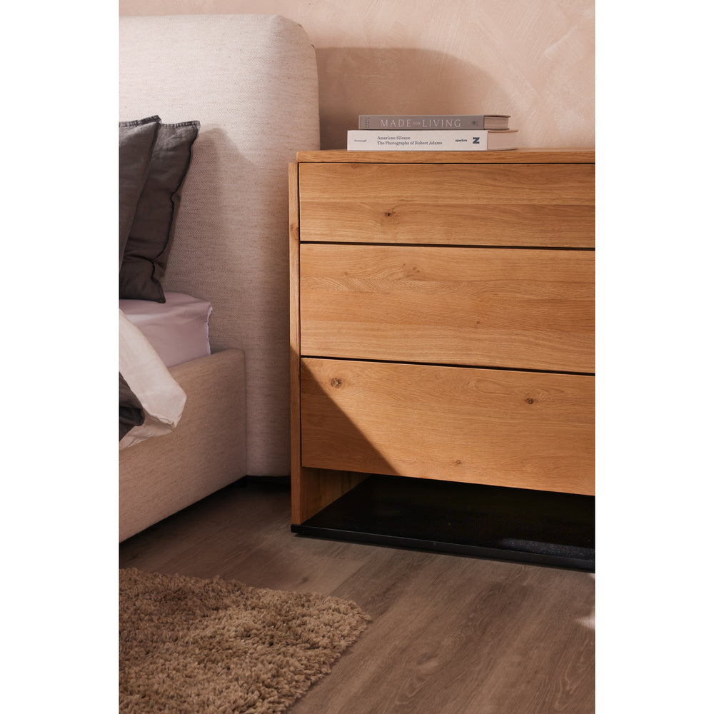 American Home Furniture | Moe's Home Collection - Quinton3 Drawer Nightstand Natural Oak