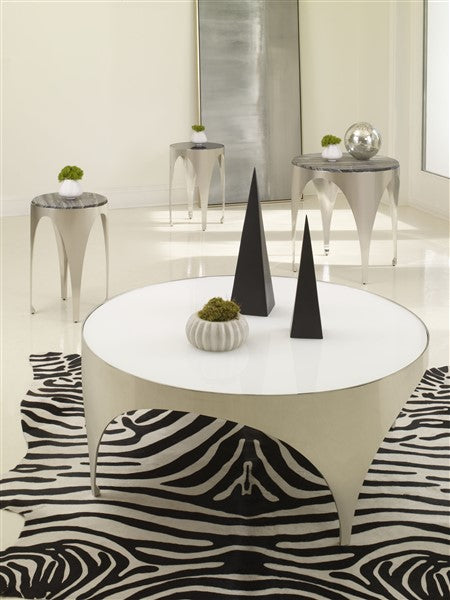 Apollo Spot Table with Black Glass