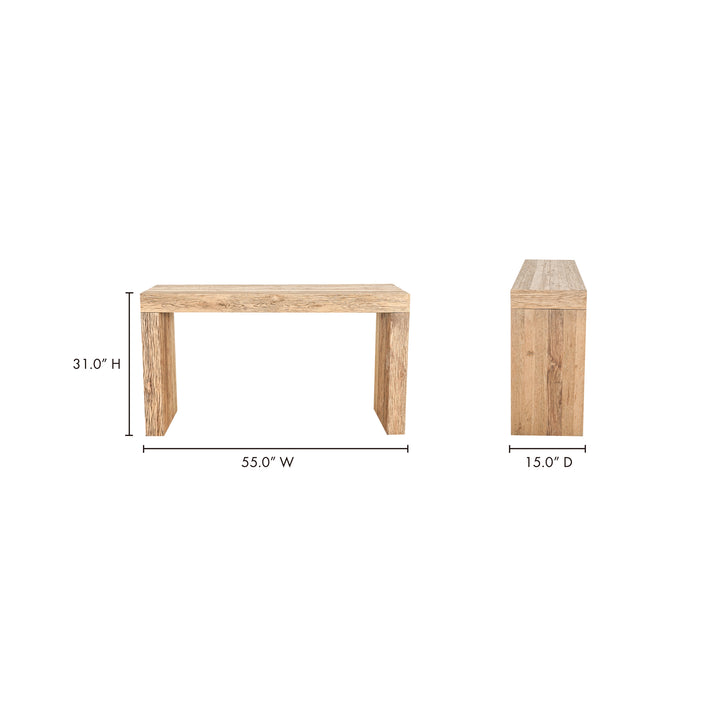 American Home Furniture | Moe's Home Collection - Evander Console Table Aged Oak