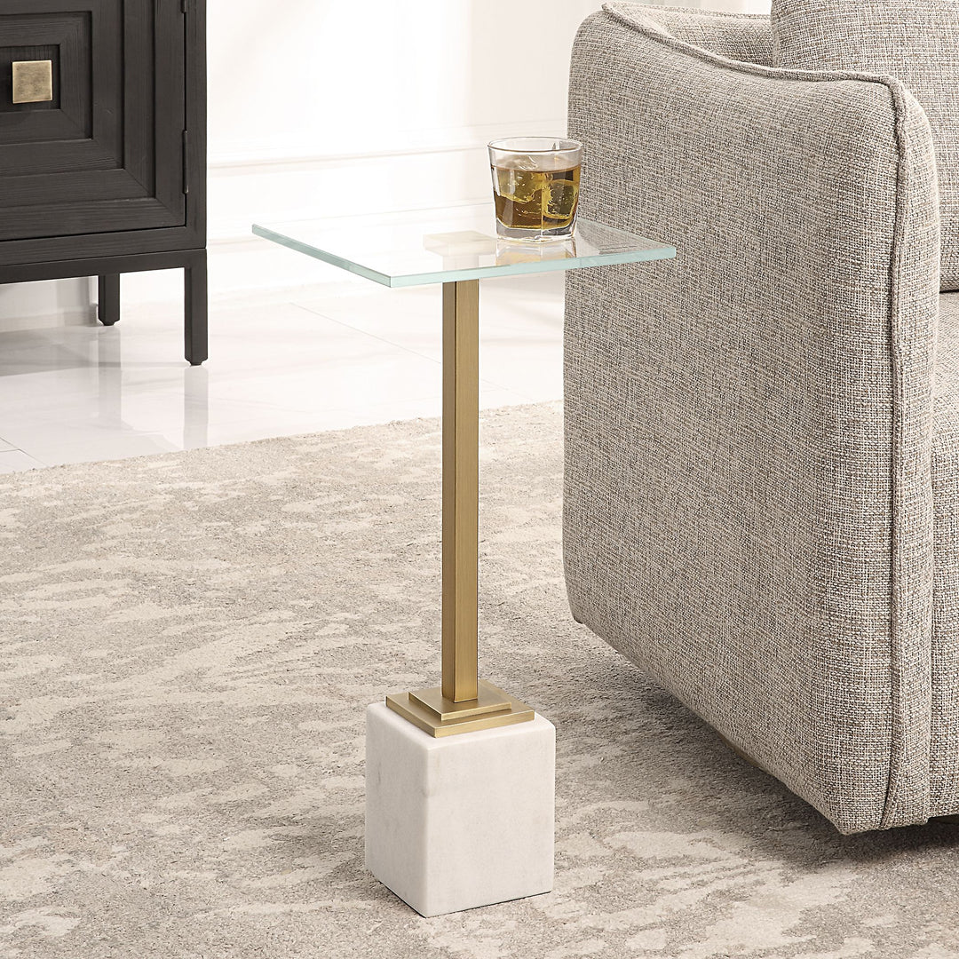 MILAN ACCENT TABLE, WHITE