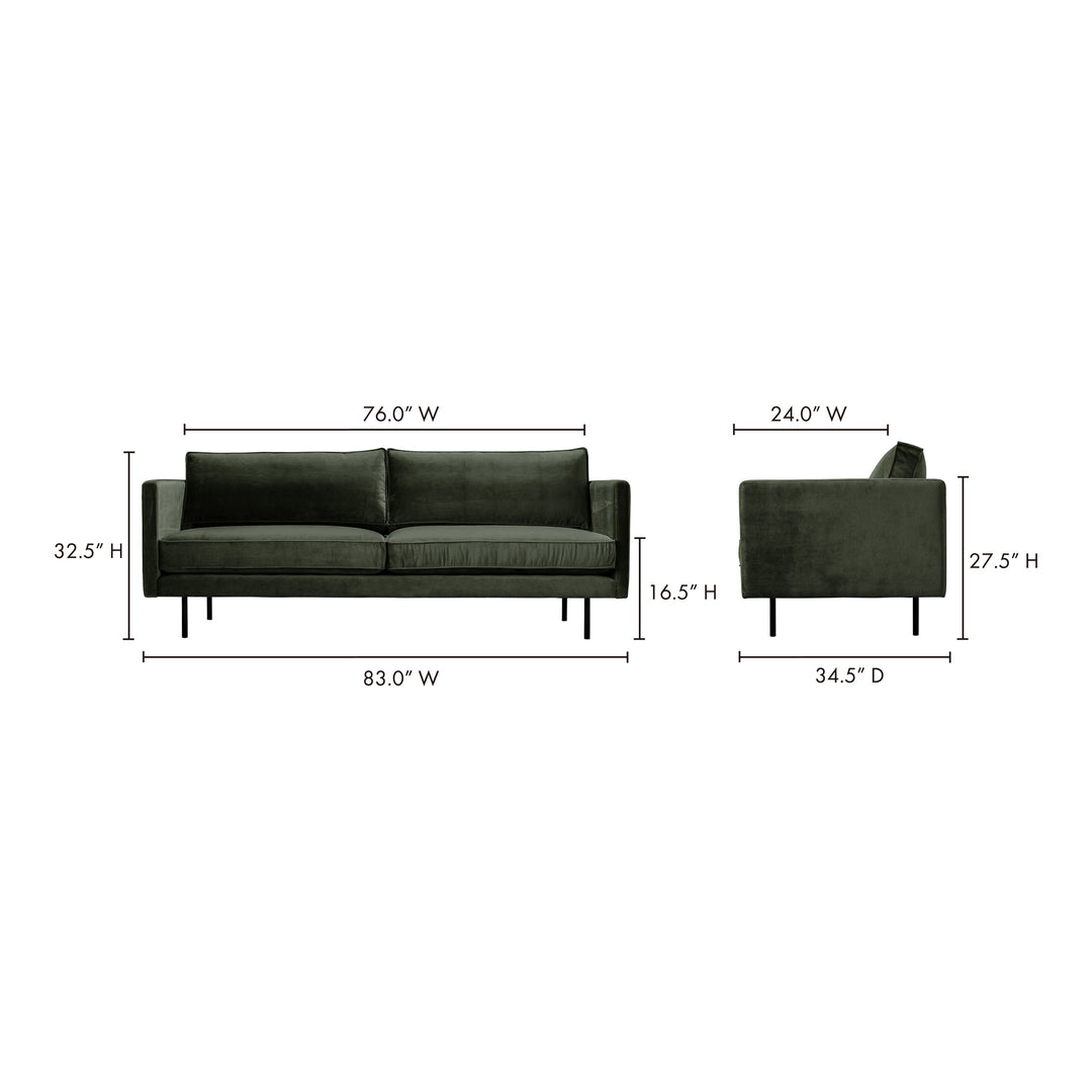 American Home Furniture | Moe's Home Collection - Raphael Sofa Forest Green