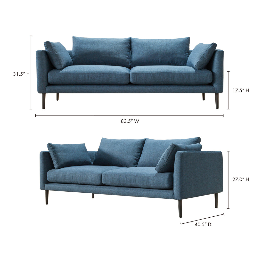 American Home Furniture | Moe's Home Collection - Raval Sofa Dark Blue