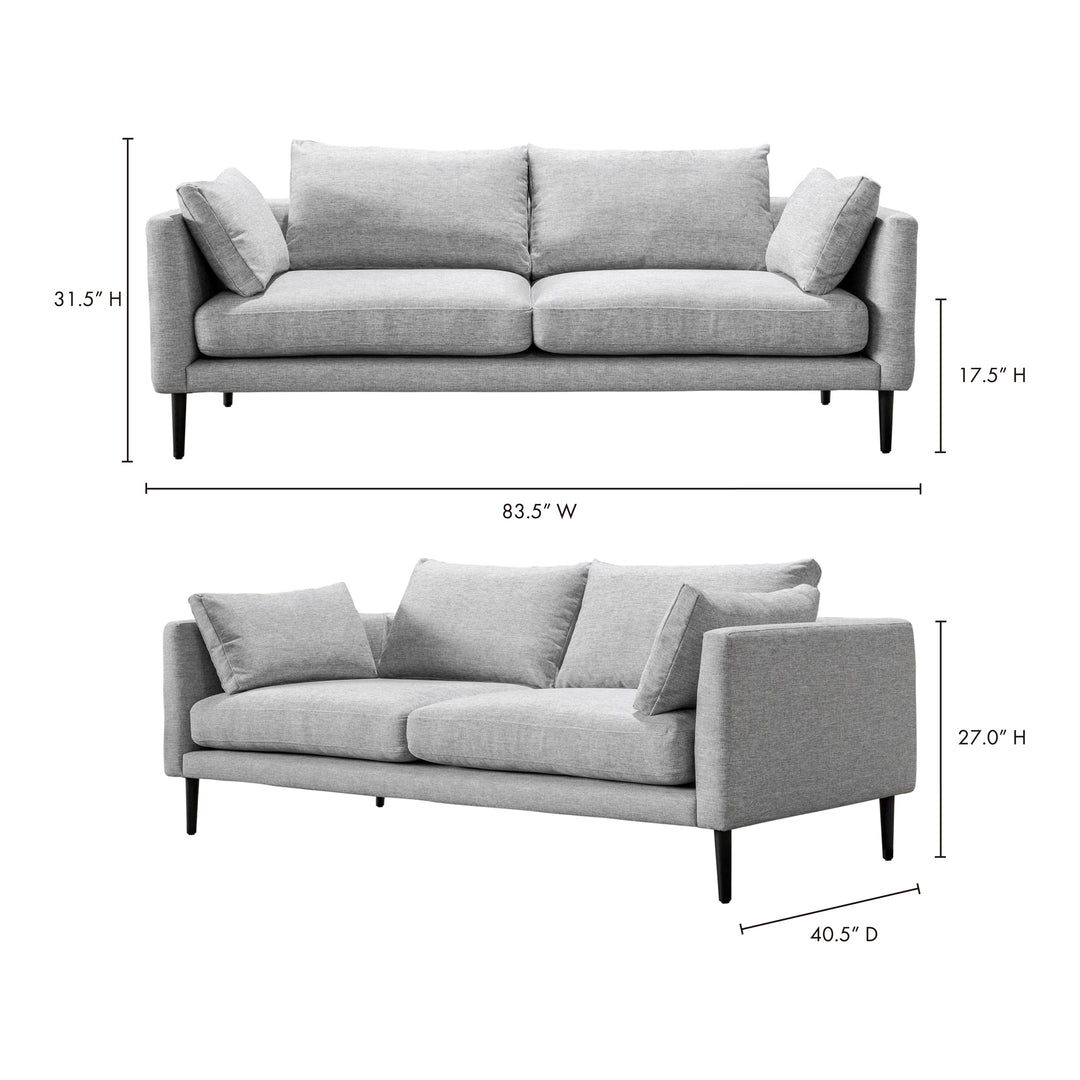 American Home Furniture | Moe's Home Collection - Raval Sofa Light Grey