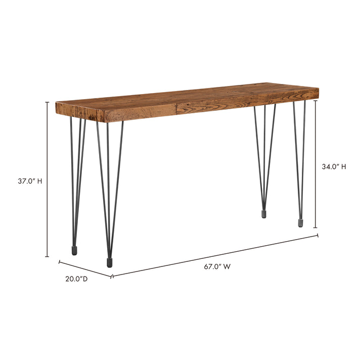 American Home Furniture | Moe's Home Collection - Boneta Console Table Natural