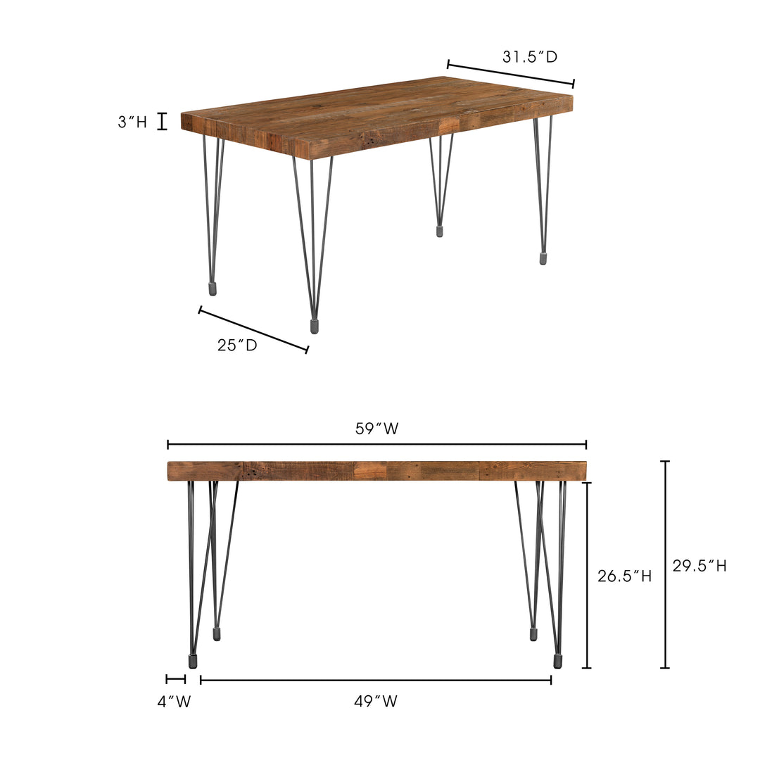 American Home Furniture | Moe's Home Collection - Boneta Dining Table Small Natural