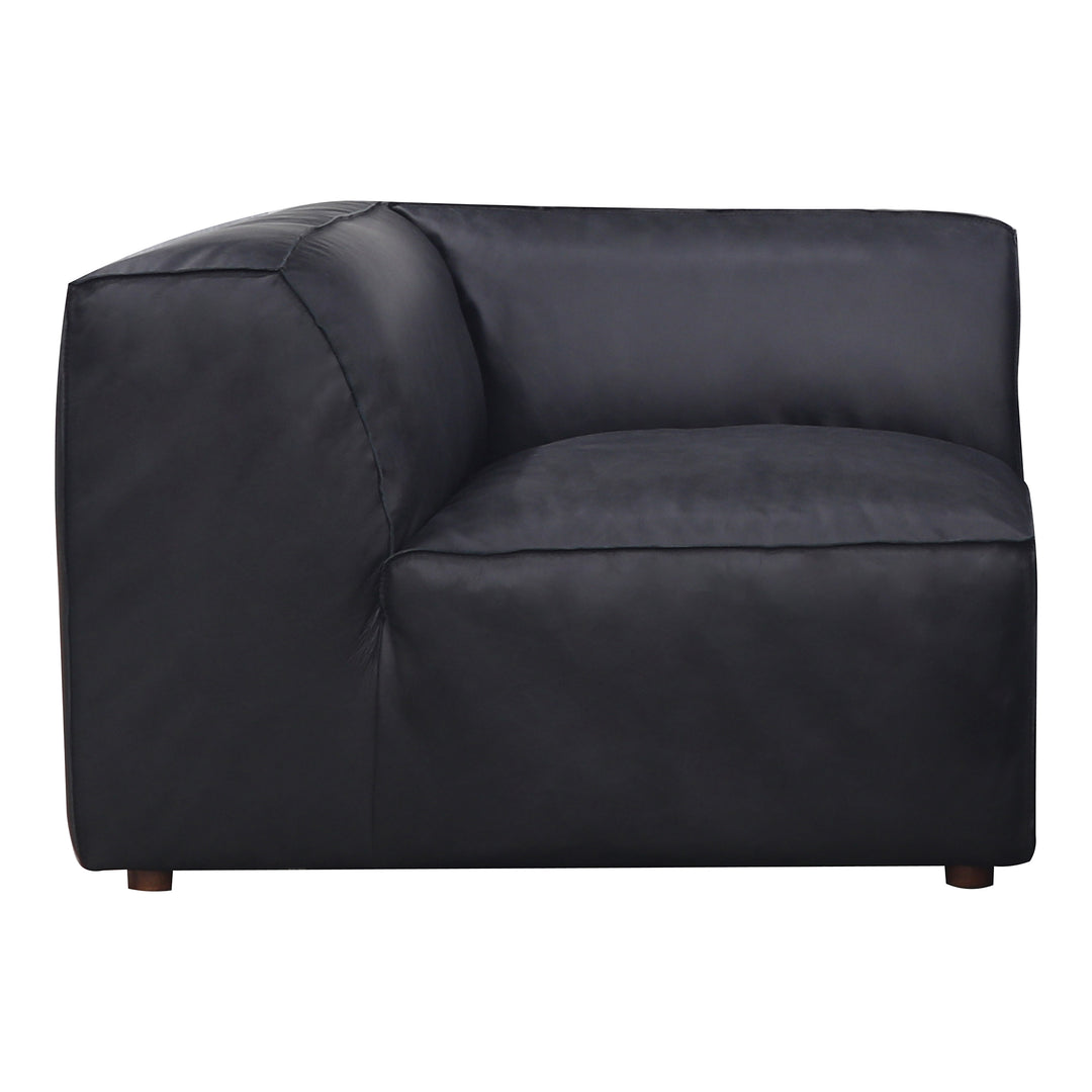 American Home Furniture | Moe's Home Collection - Form Corner Chair Vantage Black Leather