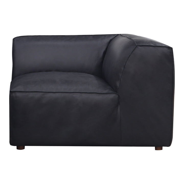 American Home Furniture | Moe's Home Collection - Form Corner Chair Vantage Black Leather