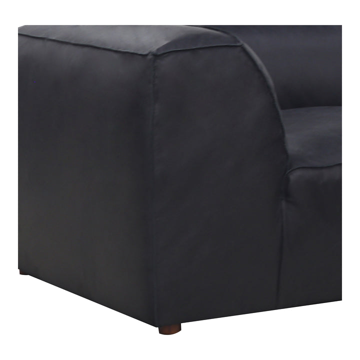 American Home Furniture | Moe's Home Collection - Form Corner Chair Vantage Black Leather