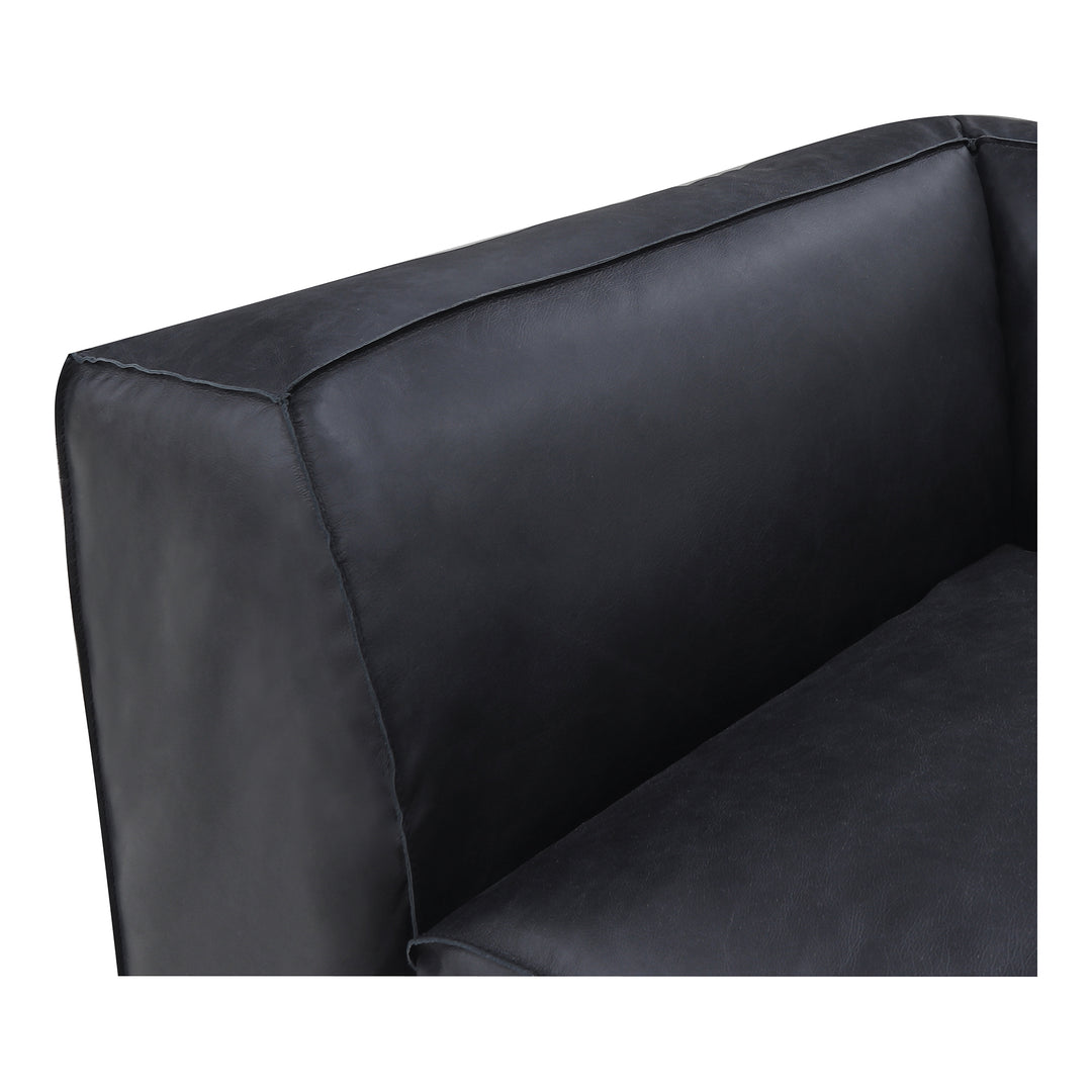 American Home Furniture | Moe's Home Collection - Form Corner Chair Vantage Black Leather