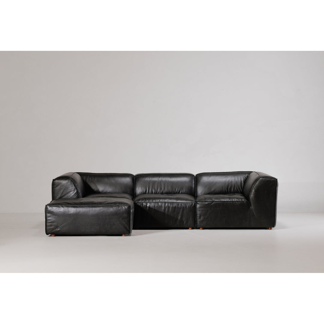 American Home Furniture | Moe's Home Collection - Form Corner Chair Vantage Black Leather