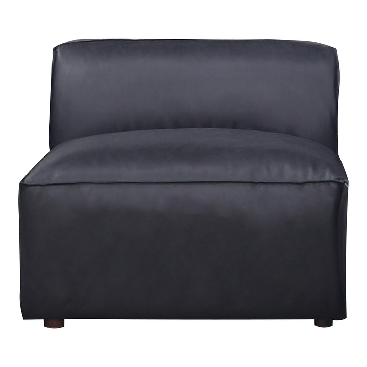 American Home Furniture | Moe's Home Collection - Form Slipper Chair Vantage Black Leather