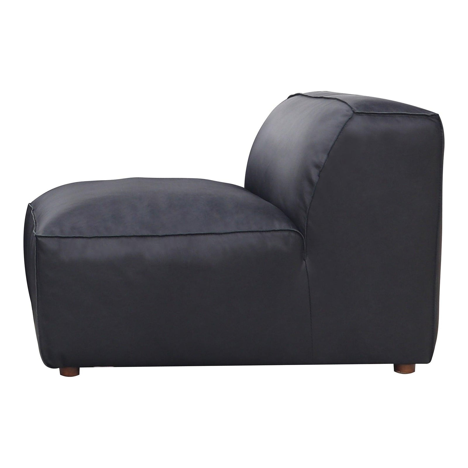 Moe's Home Collection - Form Slipper Chair Vantage Black Leather - XQ-1002-02 | American Home Furniture