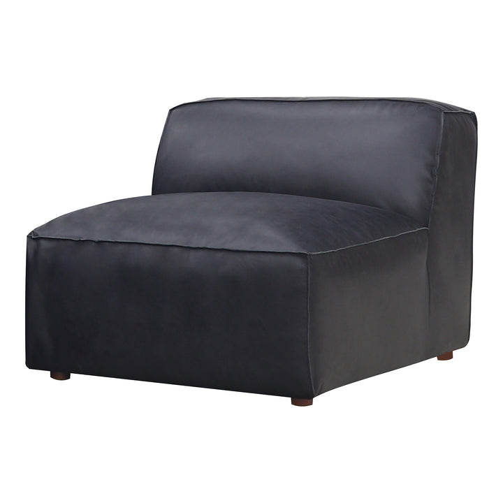 American Home Furniture | Moe's Home Collection - Form Slipper Chair Vantage Black Leather