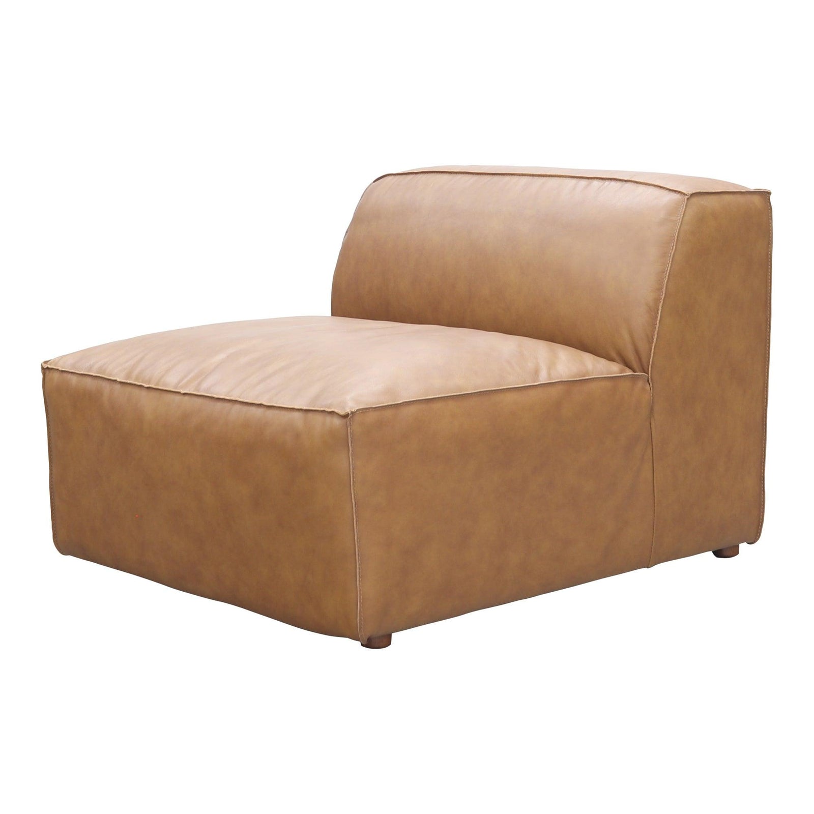 Moe's Home Collection - Form Slipper Chair Sonoran Tan Leather - XQ-1002-40 | American Home Furniture