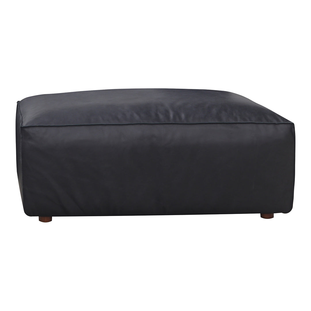 American Home Furniture | Moe's Home Collection - Form Ottoman Vantage Black Leather