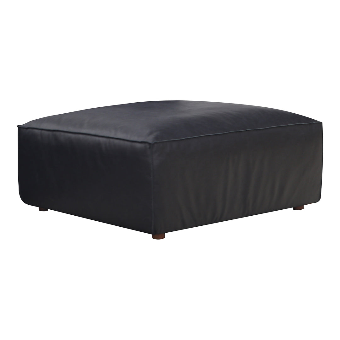 American Home Furniture | Moe's Home Collection - Form Ottoman Vantage Black Leather