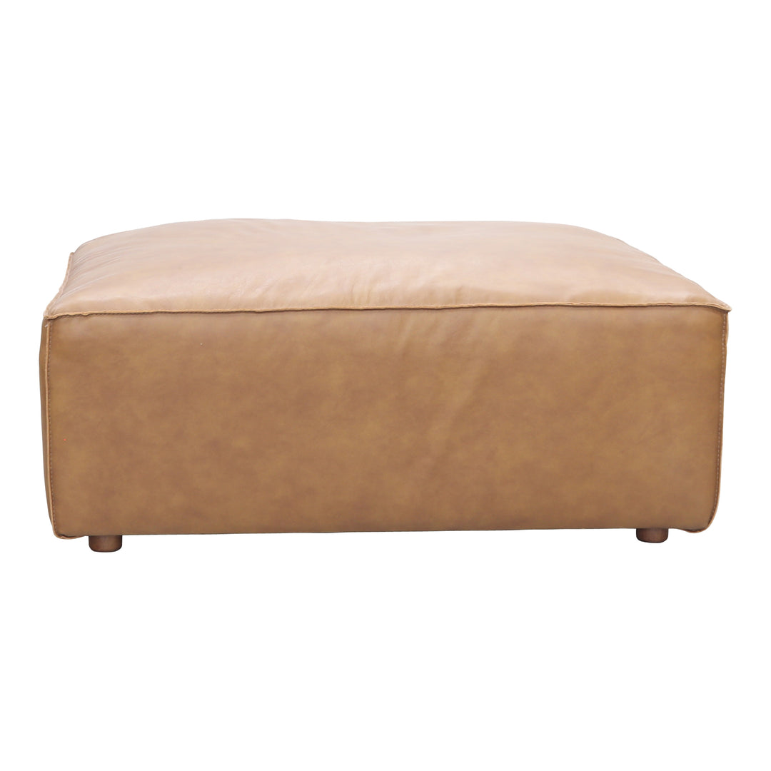American Home Furniture | Moe's Home Collection - Form Ottoman Sonoran Tan Leather