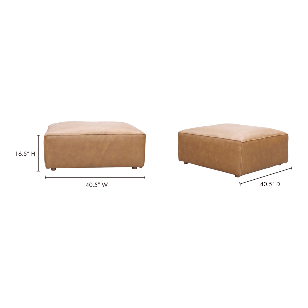 American Home Furniture | Moe's Home Collection - Form Ottoman Sonoran Tan Leather