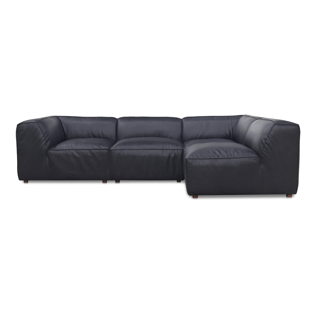 American Home Furniture | Moe's Home Collection - Form Signature Modular Sectional Vantage Black Leather