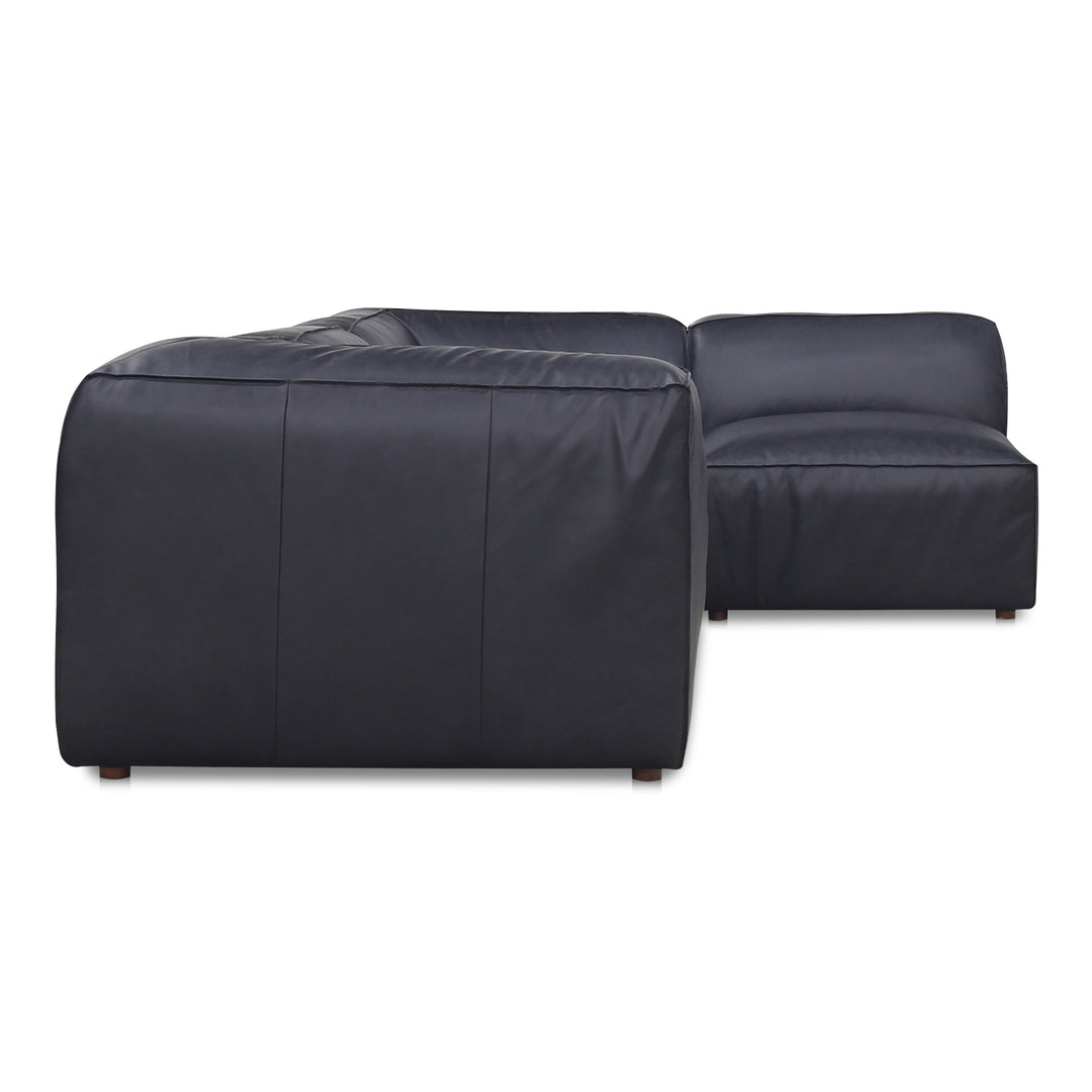 American Home Furniture | Moe's Home Collection - Form Signature Modular Sectional Vantage Black Leather