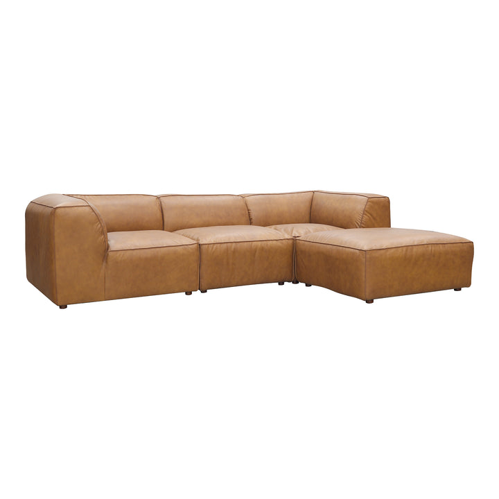 American Home Furniture | Moe's Home Collection - Form Lounge Modular Sectional Sonoran Tan Leather