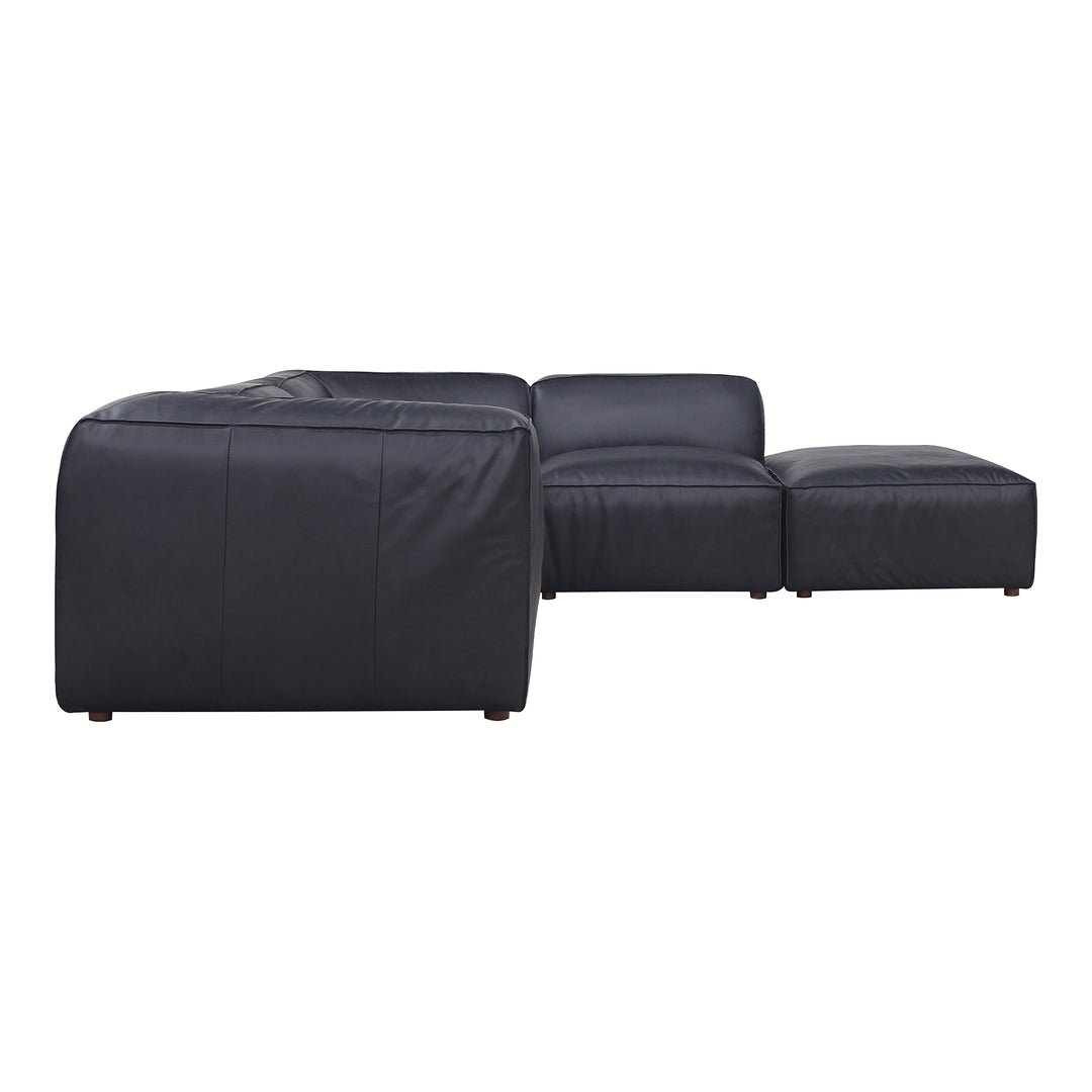 American Home Furniture | Moe's Home Collection - Form Classic L Modular Sectional Vantage Black Leather