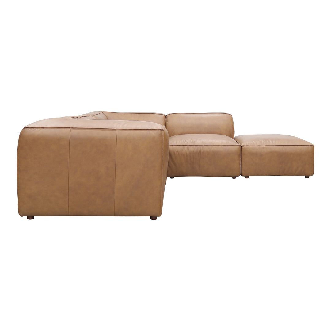 American Home Furniture | Moe's Home Collection - Form Classic L Modular Sectional Sonoran Tan Leather