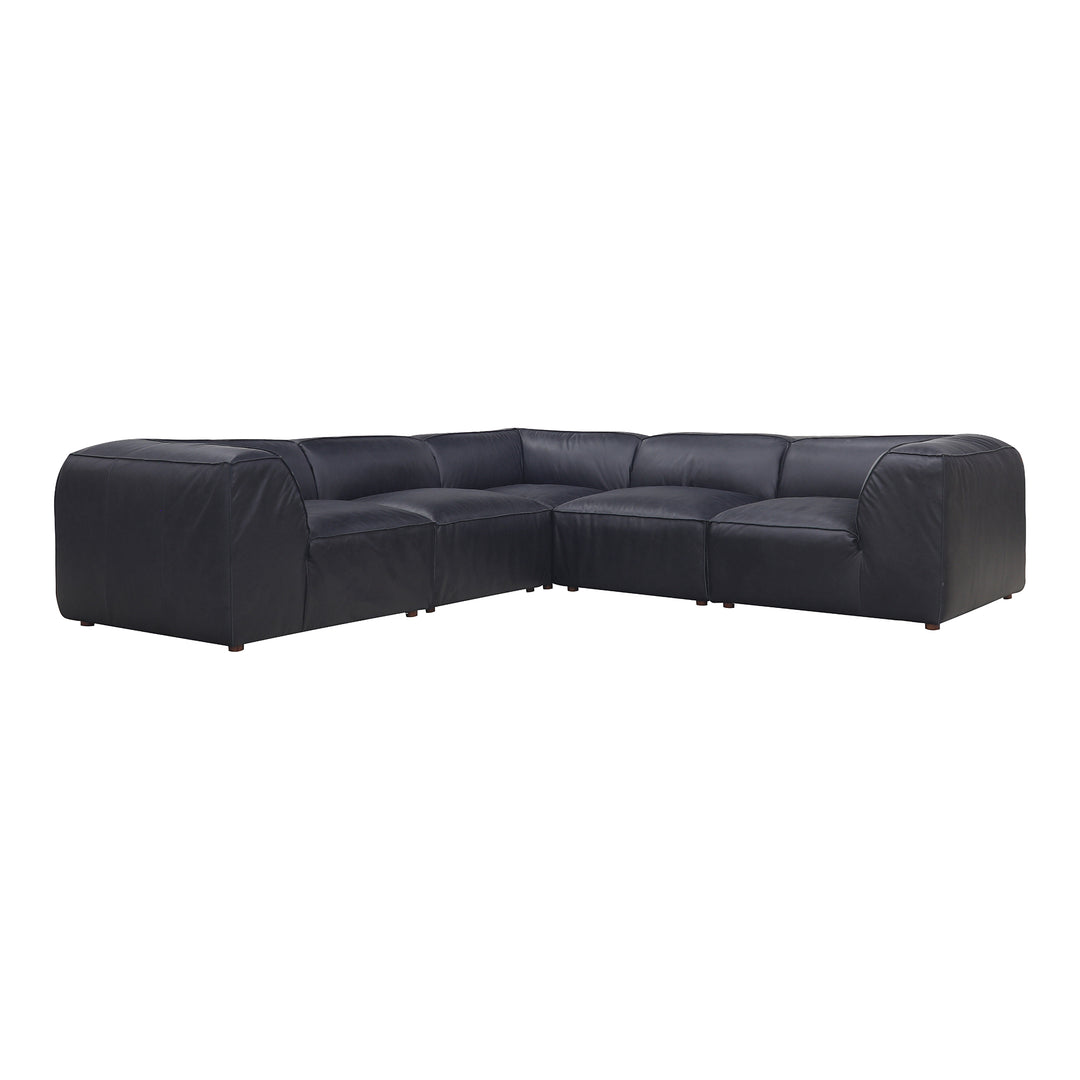 American Home Furniture | Moe's Home Collection - Form Dream Modular Sectional Vantage Black Leather