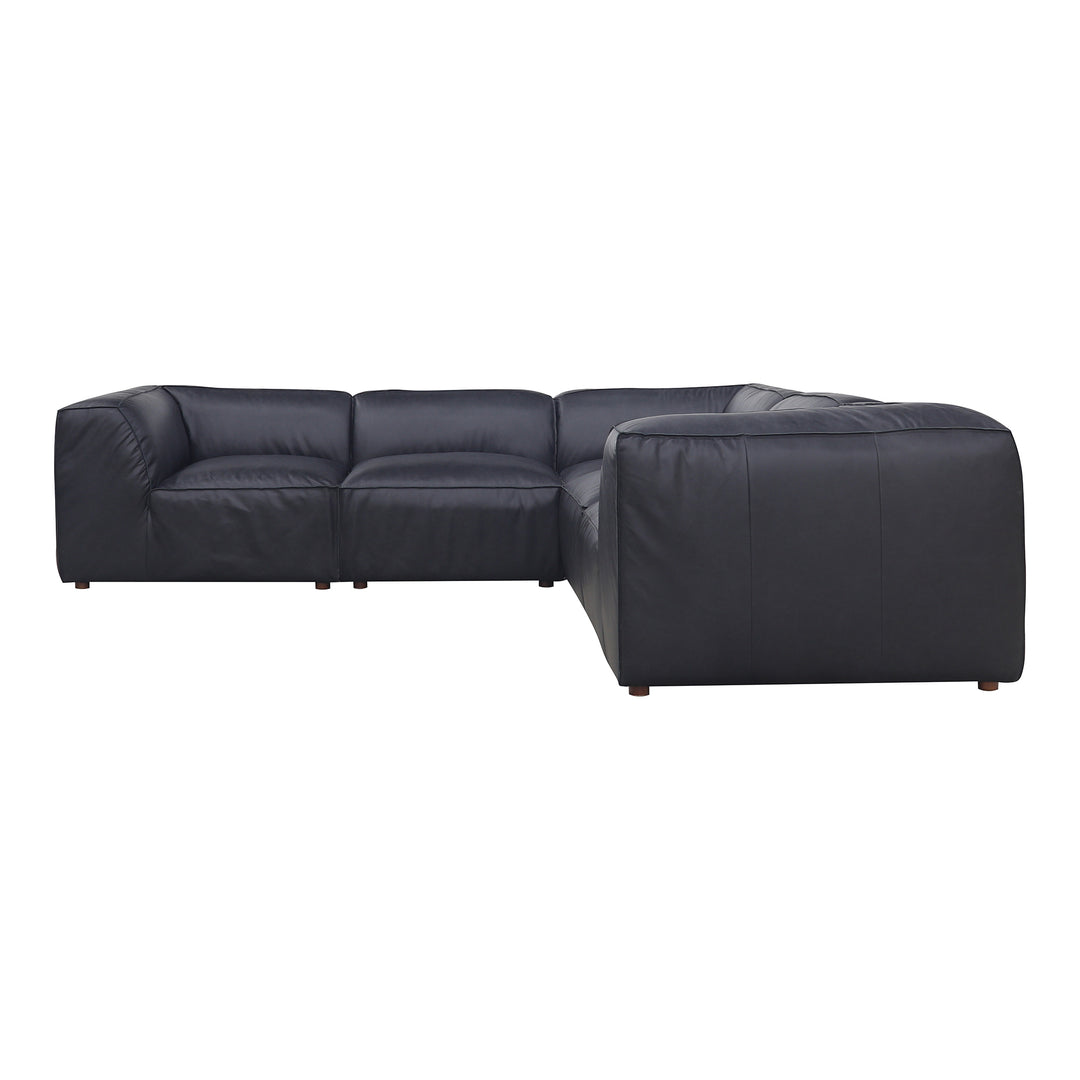 American Home Furniture | Moe's Home Collection - Form Dream Modular Sectional Vantage Black Leather