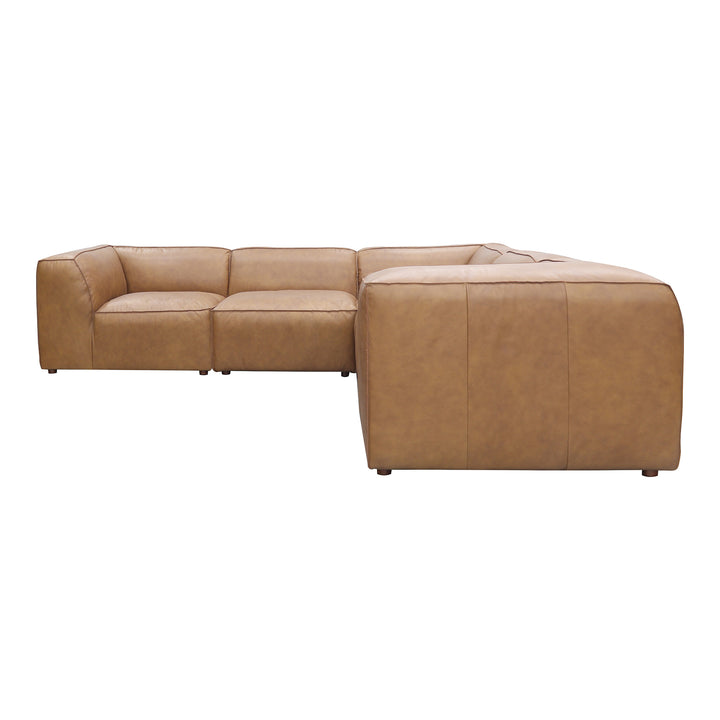 American Home Furniture | Moe's Home Collection - Form Dream Modular Sectional Sonoran Tan Leather