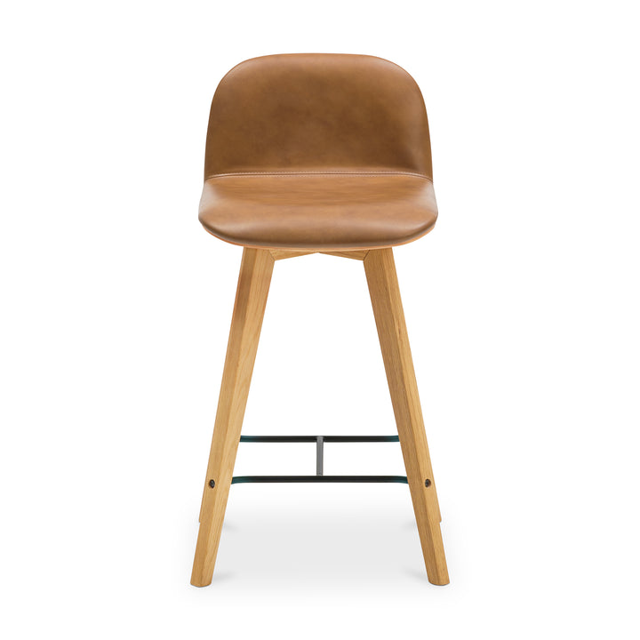 American Home Furniture | Moe's Home Collection - Napoli Leather Counter Stool Tan