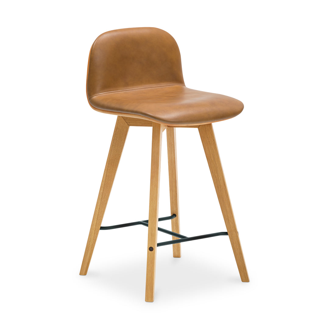 American Home Furniture | Moe's Home Collection - Napoli Leather Counter Stool Tan