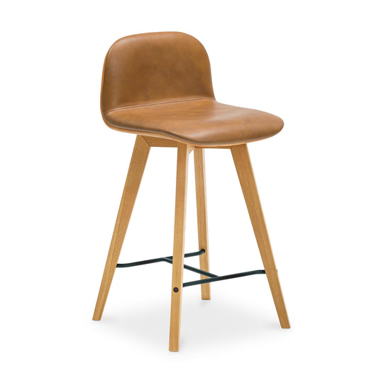 Moe's Home Collection - Napoli Leather Counter Stool Tan - YC-1020-40 | American Home Furniture
