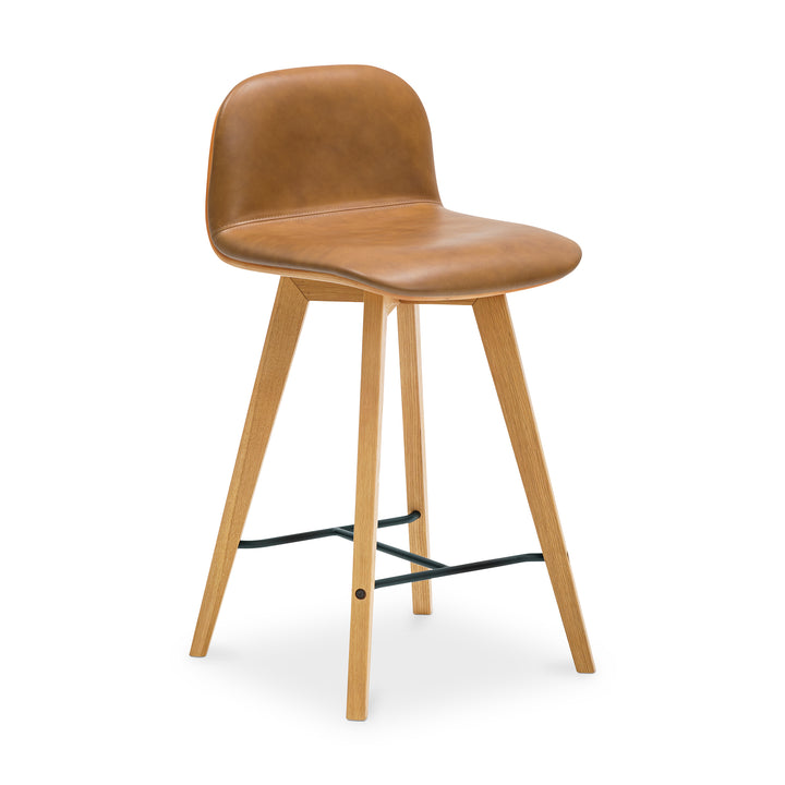 American Home Furniture | Moe's Home Collection - Napoli Leather Counter Stool Tan