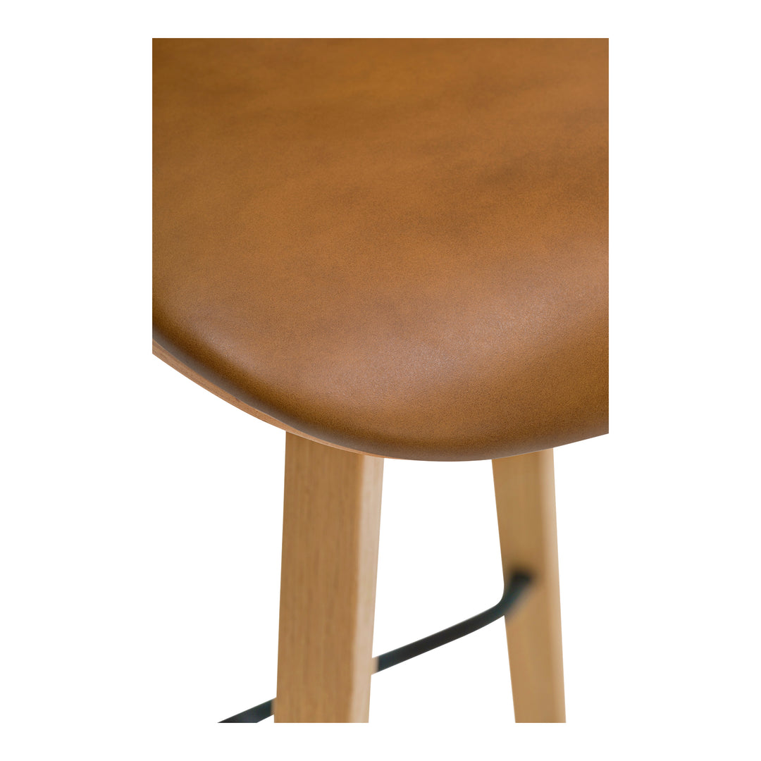 American Home Furniture | Moe's Home Collection - Napoli Leather Counter Stool Tan
