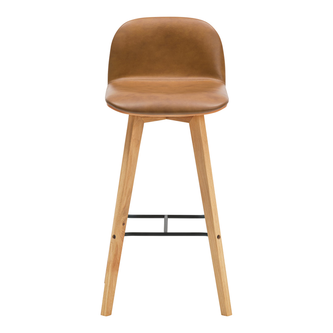 American Home Furniture | Moe's Home Collection - Napoli Leather Barstool Tan