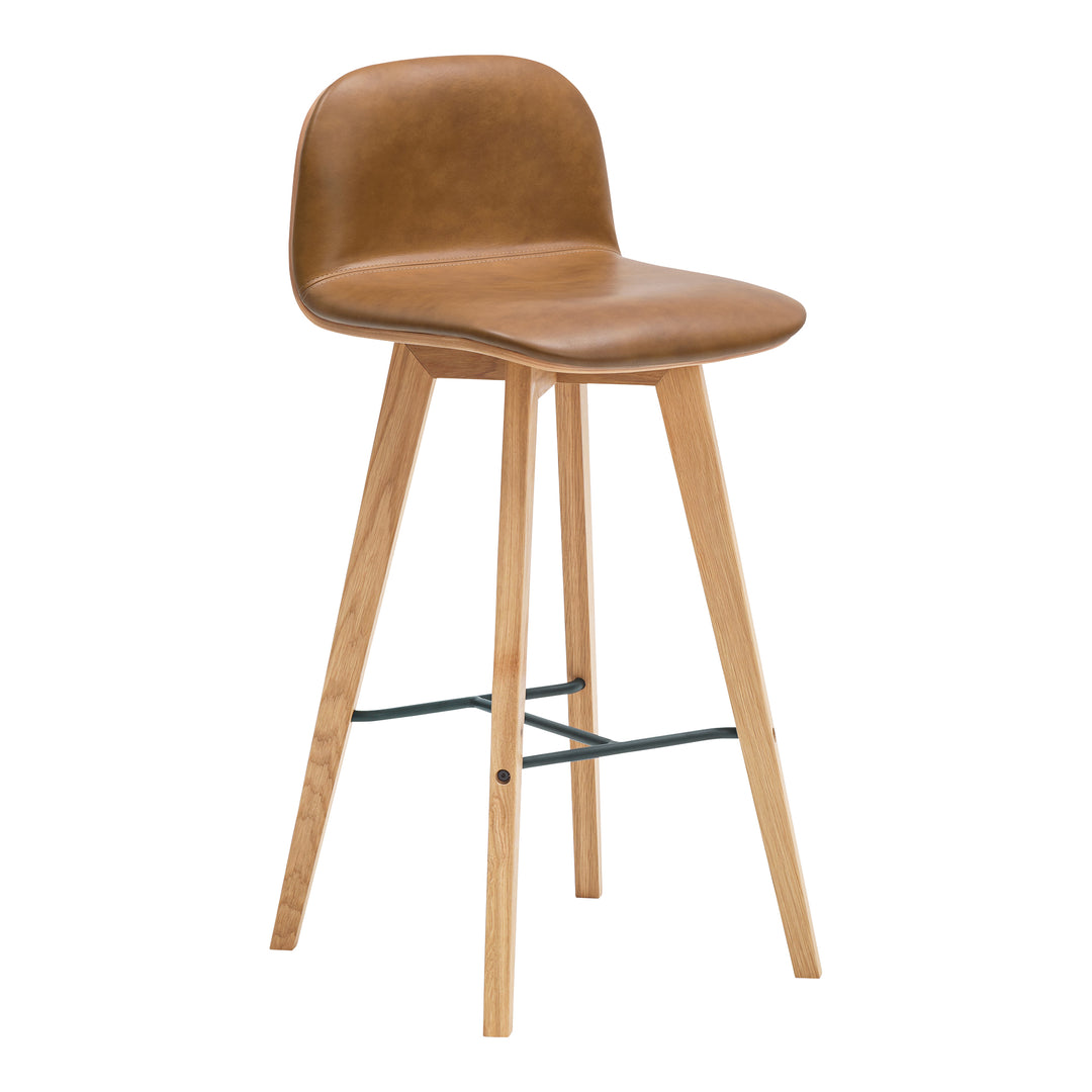 American Home Furniture | Moe's Home Collection - Napoli Leather Barstool Tan