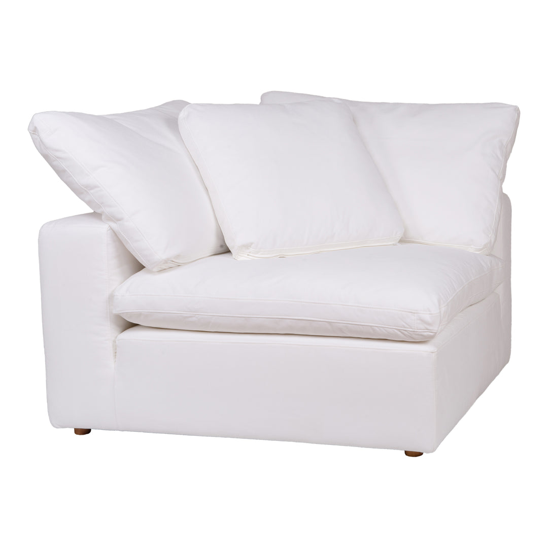 American Home Furniture | Moe's Home Collection - Clay Corner Chair Performance Fabric White