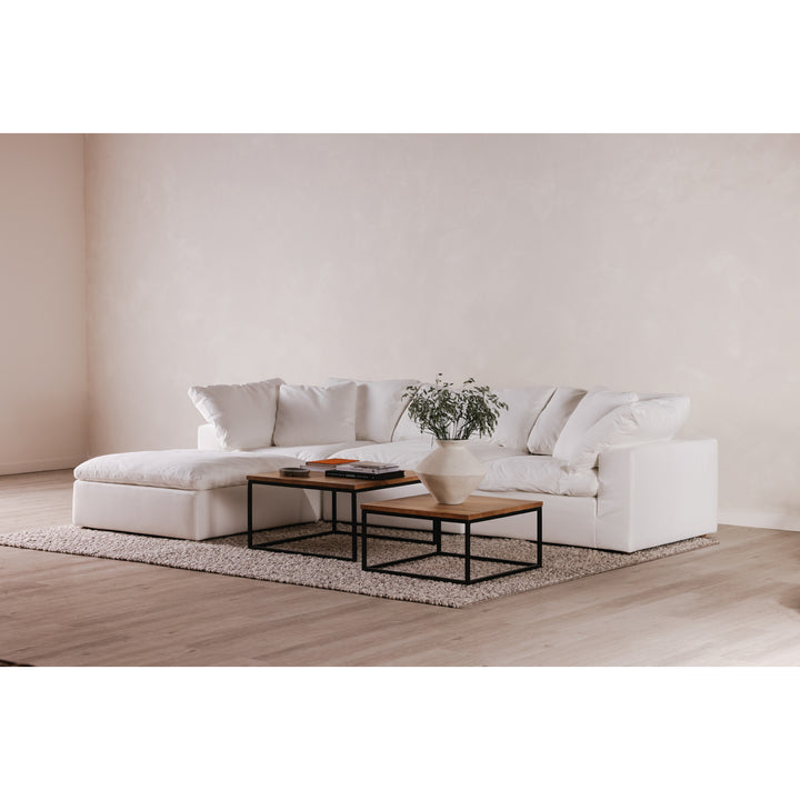 American Home Furniture | Moe's Home Collection - Clay Corner Chair Performance Fabric White