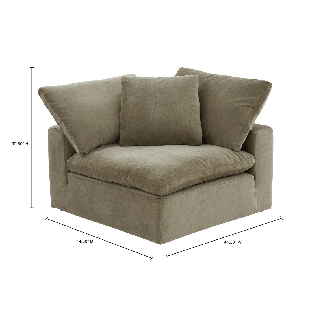 American Home Furniture | Moe's Home Collection - Clay Corner Chair Performance Fabric Desert Sage