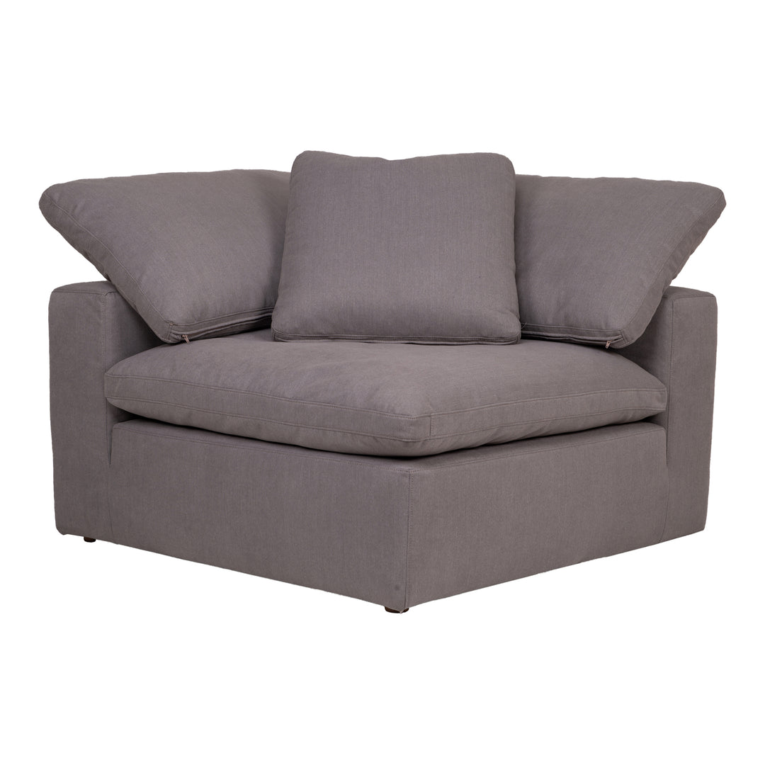 American Home Furniture | Moe's Home Collection - Clay Corner Chair Performance Fabric Light Grey