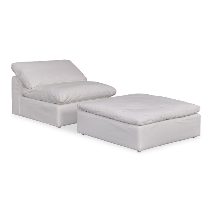 American Home Furniture | Moe's Home Collection - Clay Slipper Chair Performance Fabric White