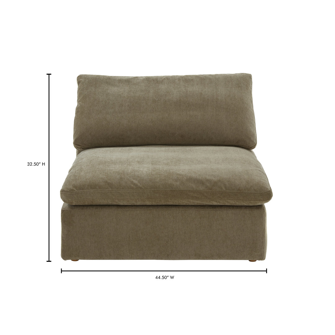 American Home Furniture | Moe's Home Collection - Clay Slipper Chair Performance Fabric Desert Sage