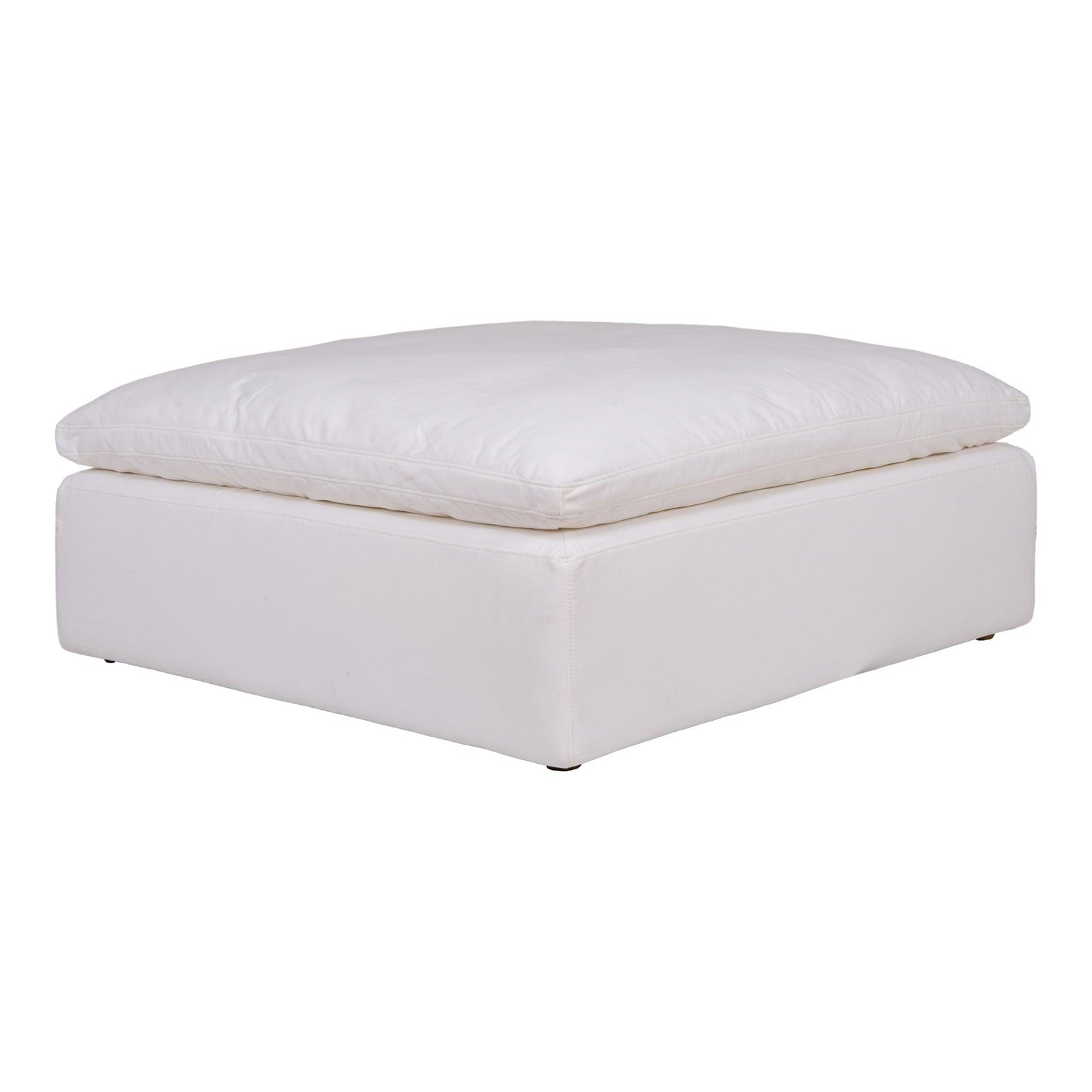 Moe's Home Collection - Clay Ottoman Performance Fabric White - YJ-1002-05 | American Home Furniture
